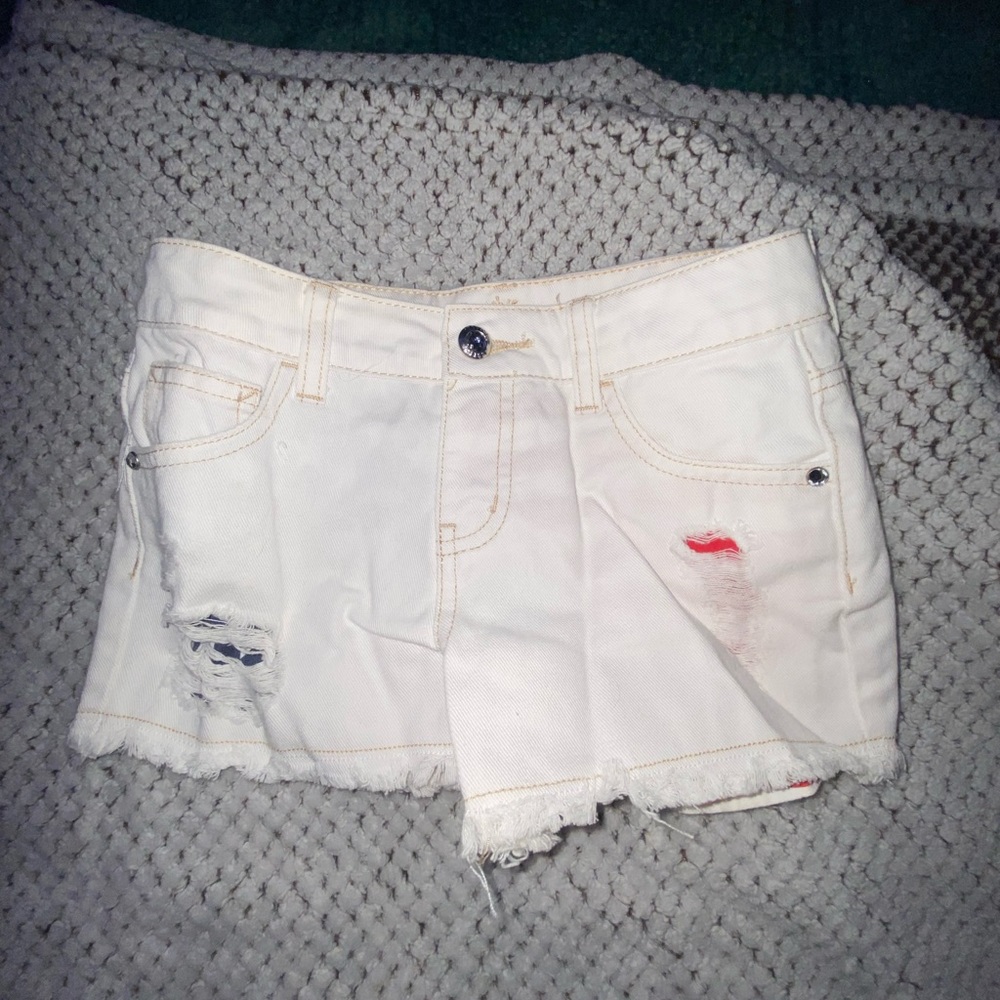 girls july 4th denim shorts